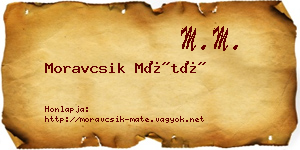 Moravcsik Máté névjegykártya