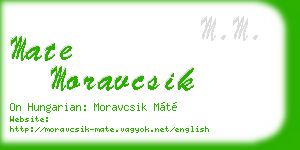mate moravcsik business card